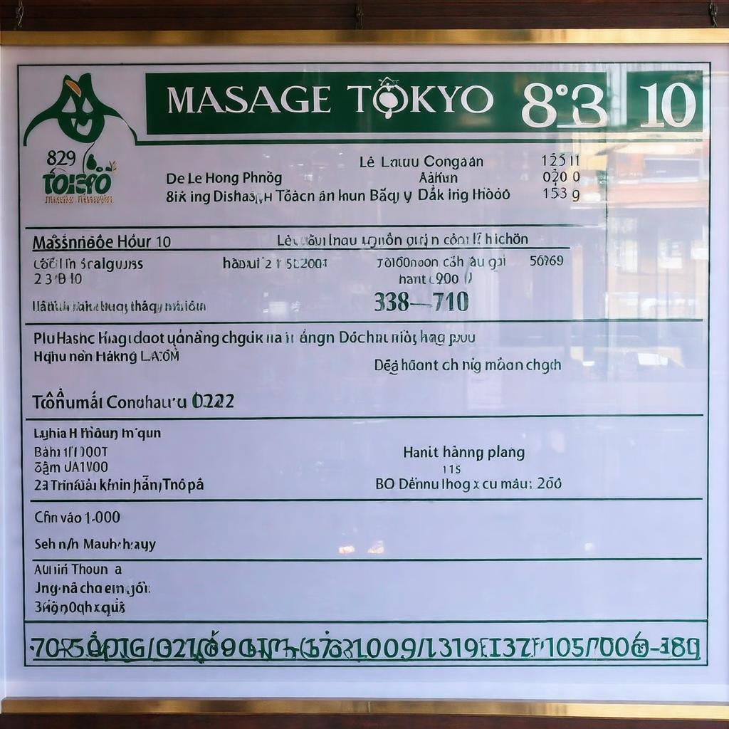 Thông tin liên hệ và giờ làm việc chi tiết của Massage Tokyo 829 Lê Hồng Phong Quận 10